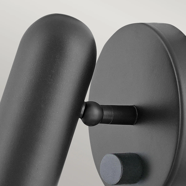 Regulowana lampa ścienna Dax HK-DAX1-BK tuba czarny