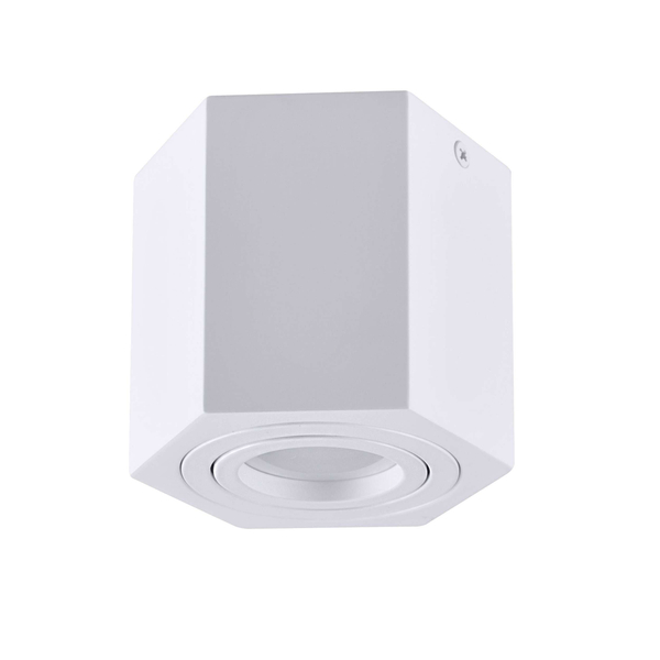 Downlight LAMPA sufitowa HEXAGON 313171 Polux metalowa OPRAWA sześciokątna regulowana biała