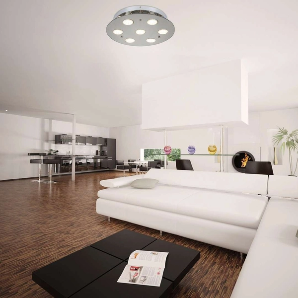 Plafon LAMPA sufitowa NAOMI 2646 Rabalux okrągła OPRAWA przydymiona chrom