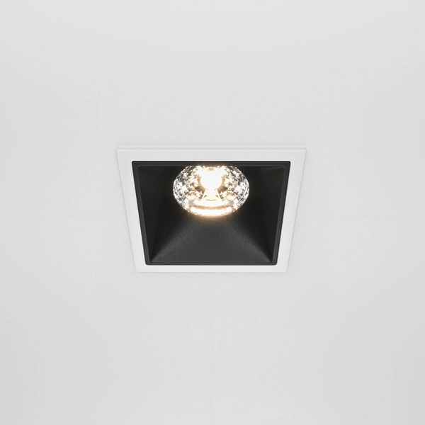 Lampa wpuszczana Alfa DL043-01-15W3K-SQ-WB LED 15W 3000K biały czarny