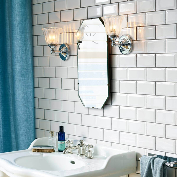 Lampa ścienna na przedpokój Austen BATH-AUSTEN1-PC chrom przezroczysty