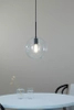 Szklana lampa wisząca Patera kula do kuchni przezroczysta