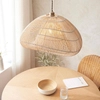 Rattanowy klosz do lampy wiszącej Misra 109203 boho japandi beżowy