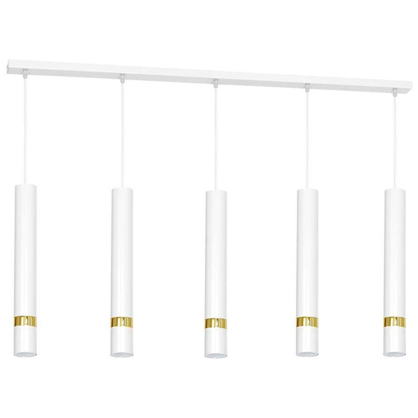 Lampa wisząca JOKER MLP6122 Milagro metalowa OPRAWA tuby ZWIS sople białe złote