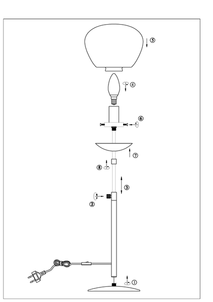 Lampka na biurko Rise 108545 Markslojd metalowa szklana czarna biała