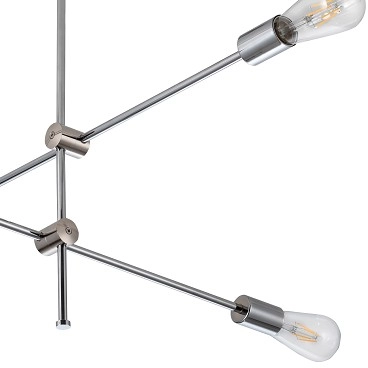 Loftowa LAMPA wisząca MORA 318107 Polux metalowe molekuły ZWIS nad stół chrom