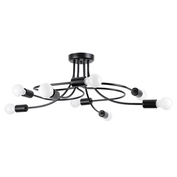 Metalowa lampa sufitowa Levar SL.1457 Sollux do jadalni czarny