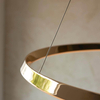 Metalowa lampa wisząca Staten 110958 LED 43,5W 3000K pierścień złoty