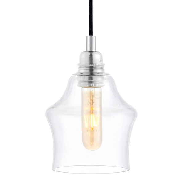 LAMPA wisząca LONGIS 10523409 Kaspa metalowa OPRAWA listwa ZWIS szklany przezroczysty