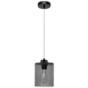 Loftowa lampa wisząca ZEFIR 111870104 szklany zwis przydymiony czarny