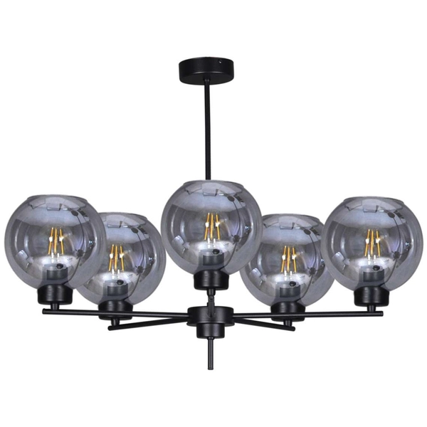 LAMPA sufitowa Aldar K-4852 Kaja loftowa OPRAWA szklane kule balls czarne grafitowe