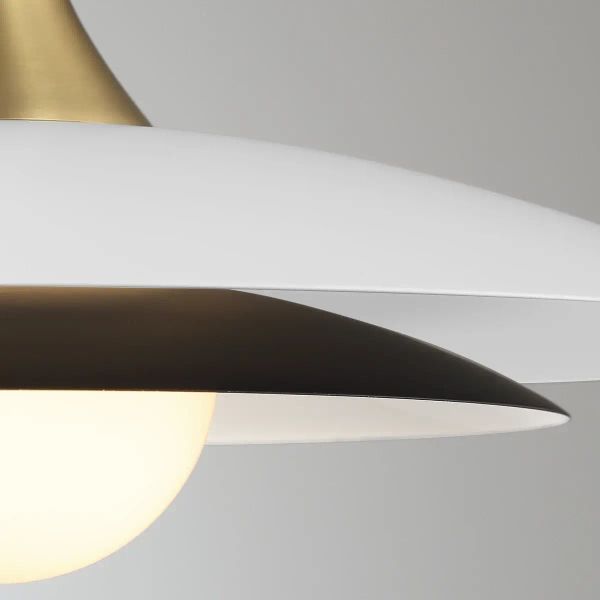 Wisząca lampa Welsh QN-WELSH-P-WHT LED 15W 3000K dyski złote białe