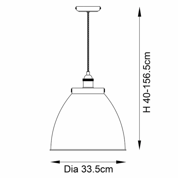 Wisząca lampa retro Franklin 98749 Endon do jadalni czarna cyna