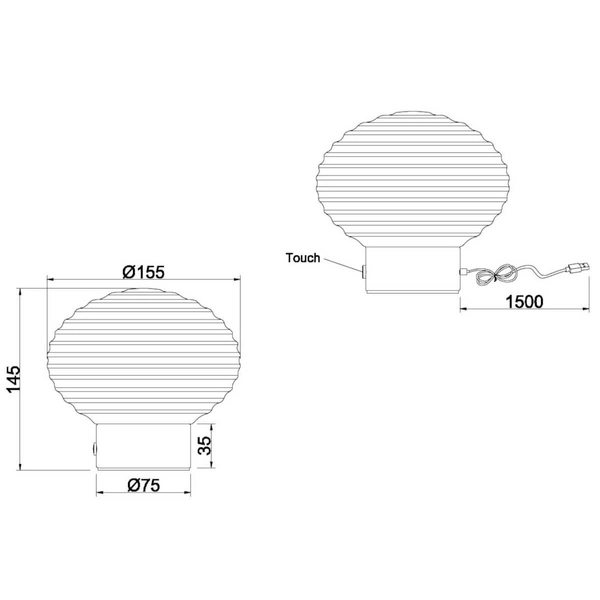 Stołowa lampka Earl R57771113 LED 2W 3000K czarna bursztynowa