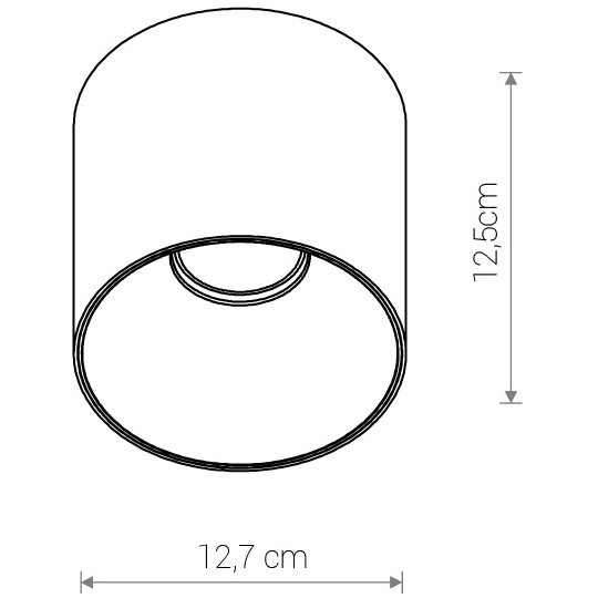 LAMPA sufitowa POINT TONE 8221 Nowodvorski metalowa OPRAWA downlight tuba spot biały złoty
