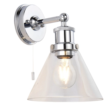 Loftowa lampa ścienna L&-195513 Light& stożkowy klosz IP44 chrom