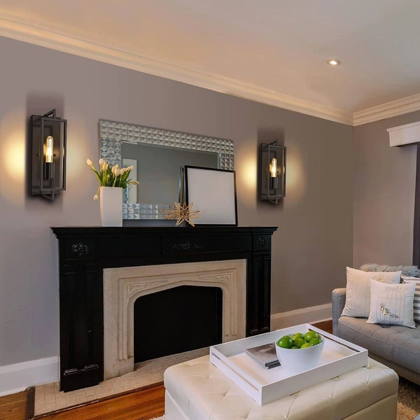 Lampa ścienna Retro ABIGALI-KRSK-E27 industrialny do przedpokoju czarna