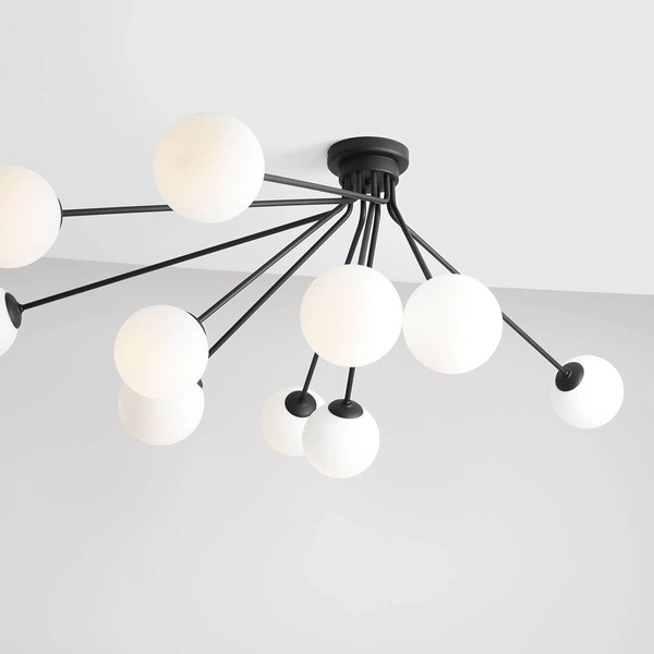 Modernistyczna lampa sufitowa Holm 1082PL_M1 Aldex do jadalni czarna biała