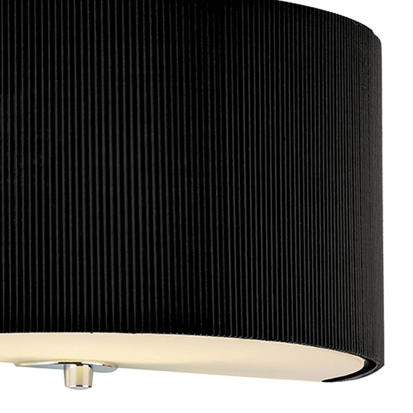 Kinkiet hampton Zaragoza ZAR0122 Dar Lighting plisowany abażur czarny
