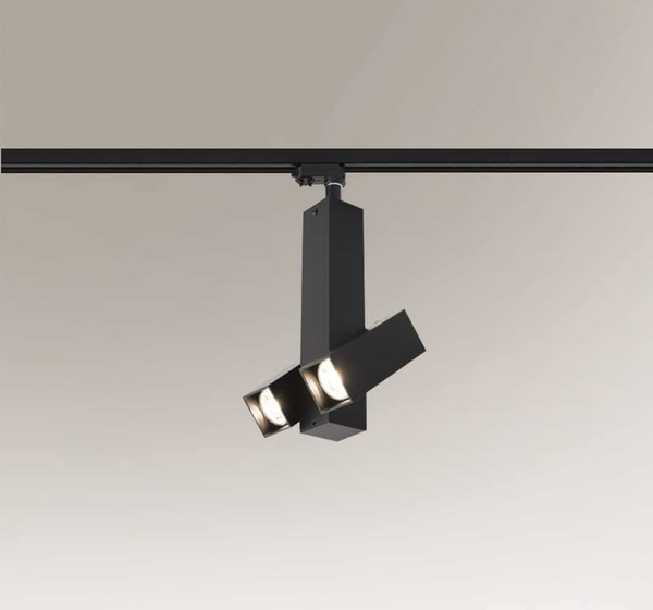 LAMPA sufitowa MITSUMA 7994 Shilo metalowa OPRAWA prostokątny spot regulowany do systemu szynowego czarny