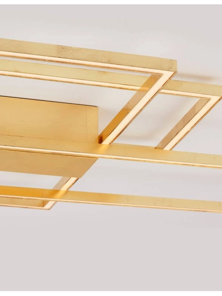 Pokojowy plafon natynkowy Pico LED 55W 3000K prostokąty złote