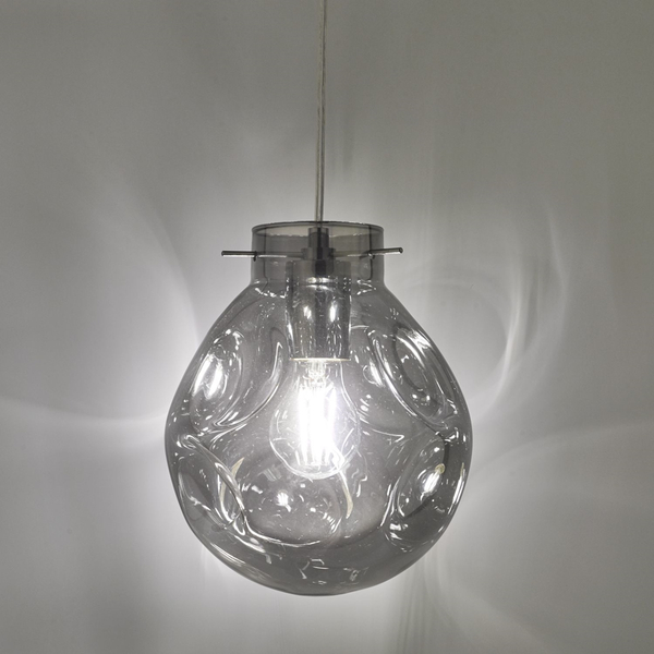 Designerski zwis Quinn QUI0110 Dar Lighting kula szkło dymione chrom