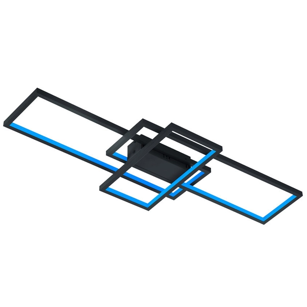 LAMPA sufitowa THIAGO 652610342 Trio geometryczna OPRAWA ramki LED RGB 36W 3000K - 6000K metalowe grafitowe