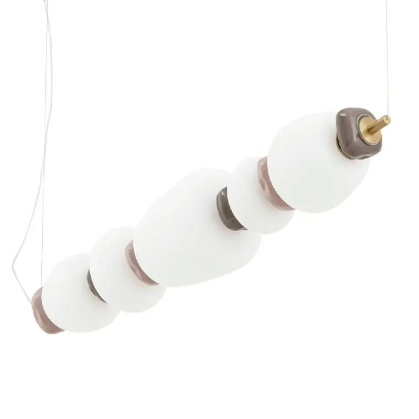 Jadalniana lampa wisząca CERAMIC 11699 LED 26W 3000K biała szara