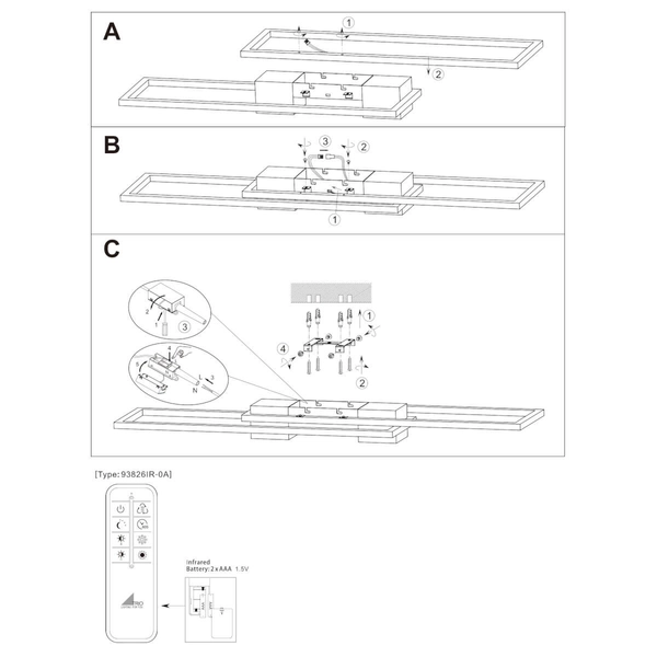 Lampa sufitowa Albany 647710465 Trio LED 37W 2700-6500K na pilot brązowa