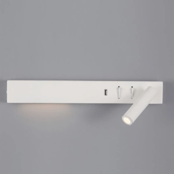 Ścienny kinkiet ZARATE biały LE42220 2xLED 53W 3000K na USB tuba