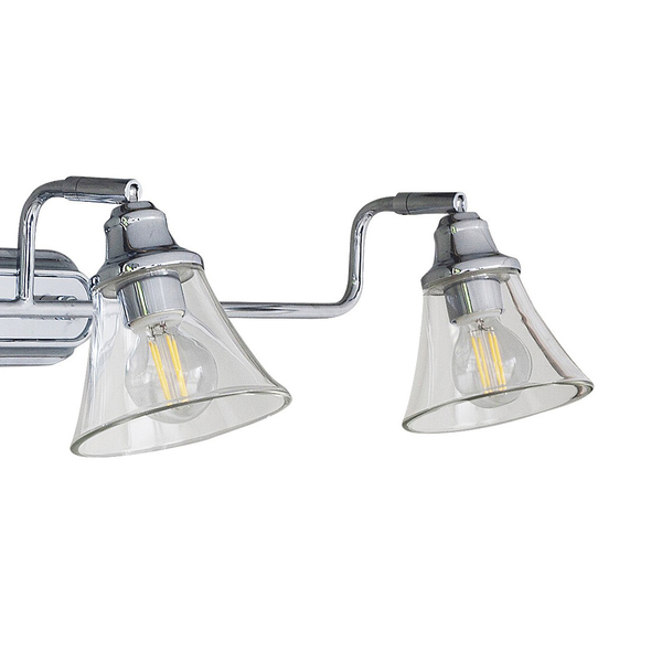 Ruchoma lampa ścienna Antoine industrialna przezroczysta chrom
