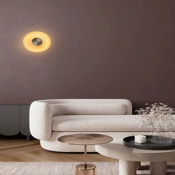 Lampa ścienna BERMUDEZ złota LE44929 1xLED 8W 3000K owalna ryflowana