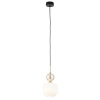 Wisząca lampa do salonu Sophia Cognac 11589 kule ryflowane biały