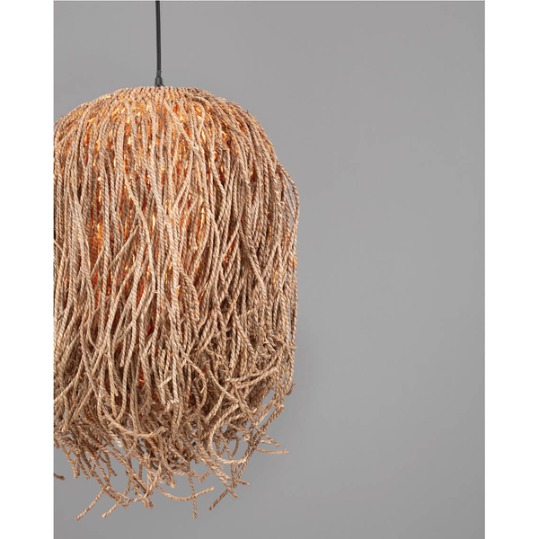 Zwisająca lampa nad stół JACINTO LE44522 do jadalni boho naturalna