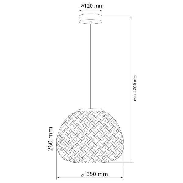 Ekologiczna lampa wisząca Zanzibar 329219 boho ażurowa czarna