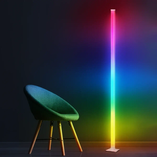 Lampa podłogowa Magical 325211 Polux z pilotem podłużna biała