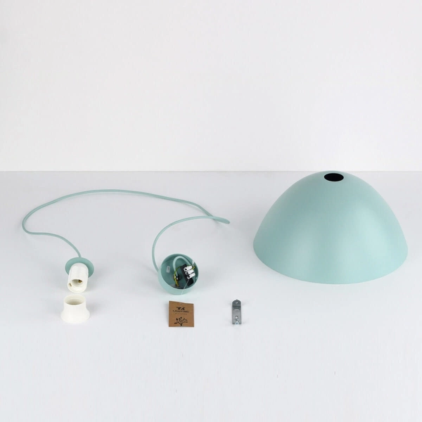 Lampa zwisająca do jadalni Faro 861 nad wyspę półokrąg miętowa