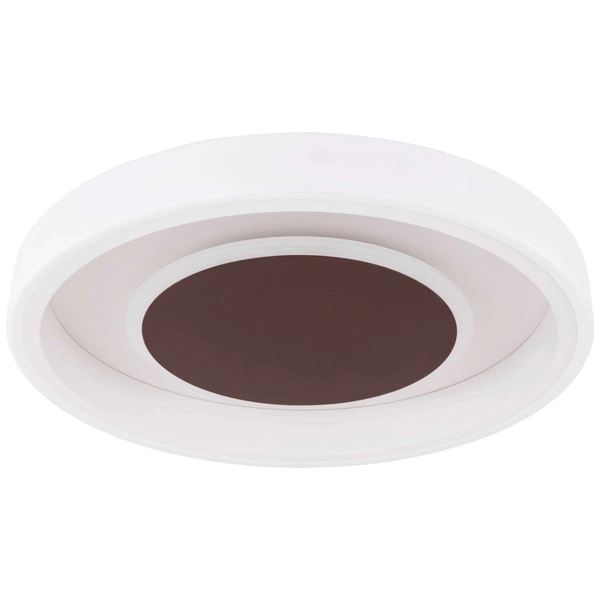 Okrągła LAMPA plafon GOFFI 48398-40 Globo sufitowa OPRAWA metalowa LED 40W 3000K - 6000K biała