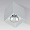 Spot lampa sufitowa Square kostka metalowa biała do salonu