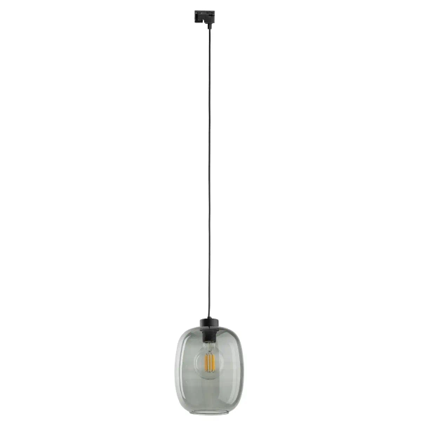 Owalna szynowa lampa jednofazowa Tracer Elio 10663 kula przydymiona grafit