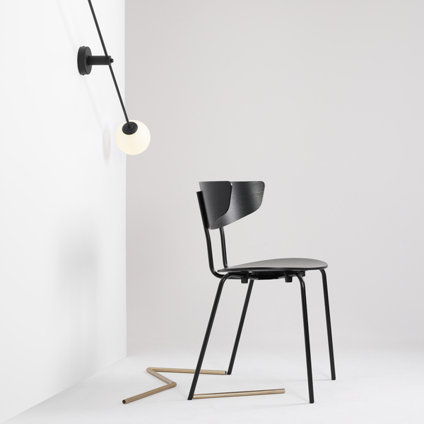 Regulowana lampa ścienna Ohio 1081D1 Aldex metalowy kinkiet czarny biały