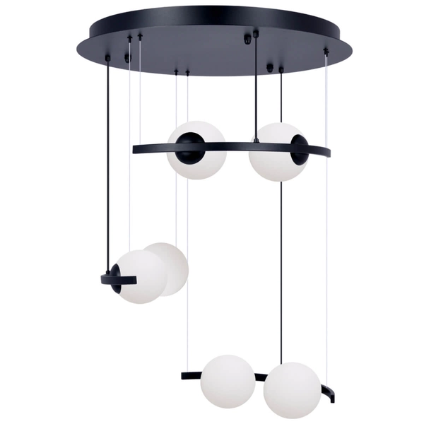 Kulista lampa wisząca Helix 5017 Zumaline kule balls białe czarne