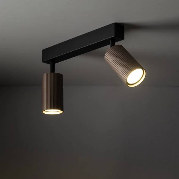 Podwójna regulowana lampa sufitowa Tune 16147 tubki na podsufitce brązowy
