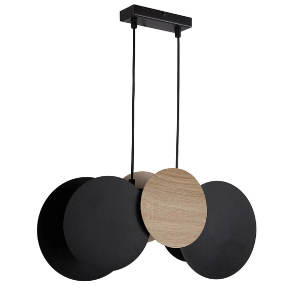 Salonowa lampa zwisowa Tola 41092 Sigma okręgi beżowa czarna