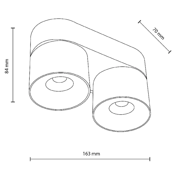 Ledowa lampa sufitowa SPARK DUO 18164 LED 20W 3000-6000K czarny
