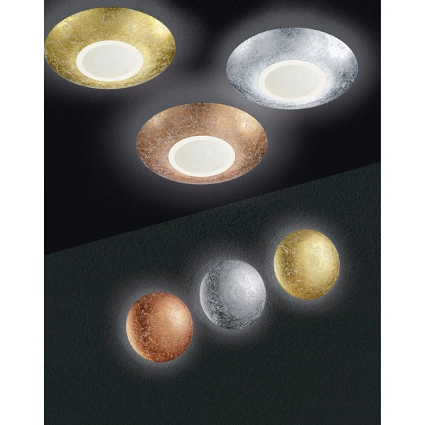 Kinkiet ścienny Chiros 224110179 Trio LED 8W 3000K koło do salonu złoty