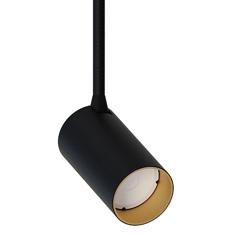 Czarna lampa sufitowa Mono 7674 gabinetowy reflektorek regulowany