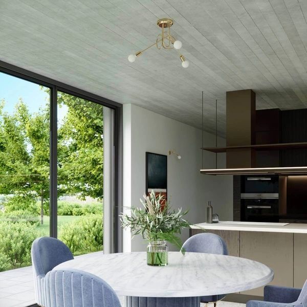 Sypialniana lampa sufitowa Supeł SL.1437 Sollux metalowy złoty