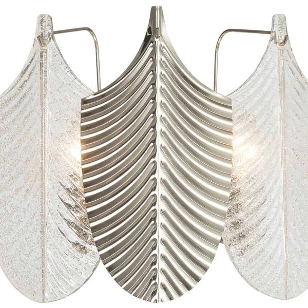 Kinkiet glamour do sypialni Palermo W03077NI Cosmolight metal szkło nikiel