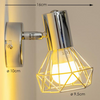 Kinkiet LAMPA ścienna XARA 54802-1 Globo druciana OPRAWA regulowana drut chrom
